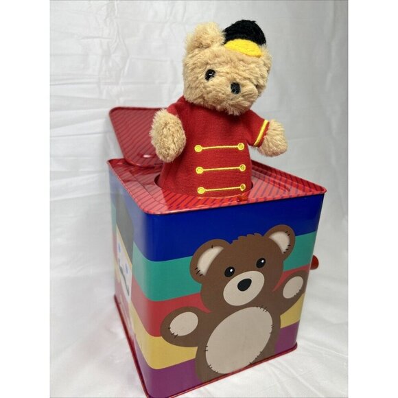 FAO Schwarz Jack In The Box 2011 Musical Tin Pop-Up Toy Soldier Bear C1 - Picture 3 of 9